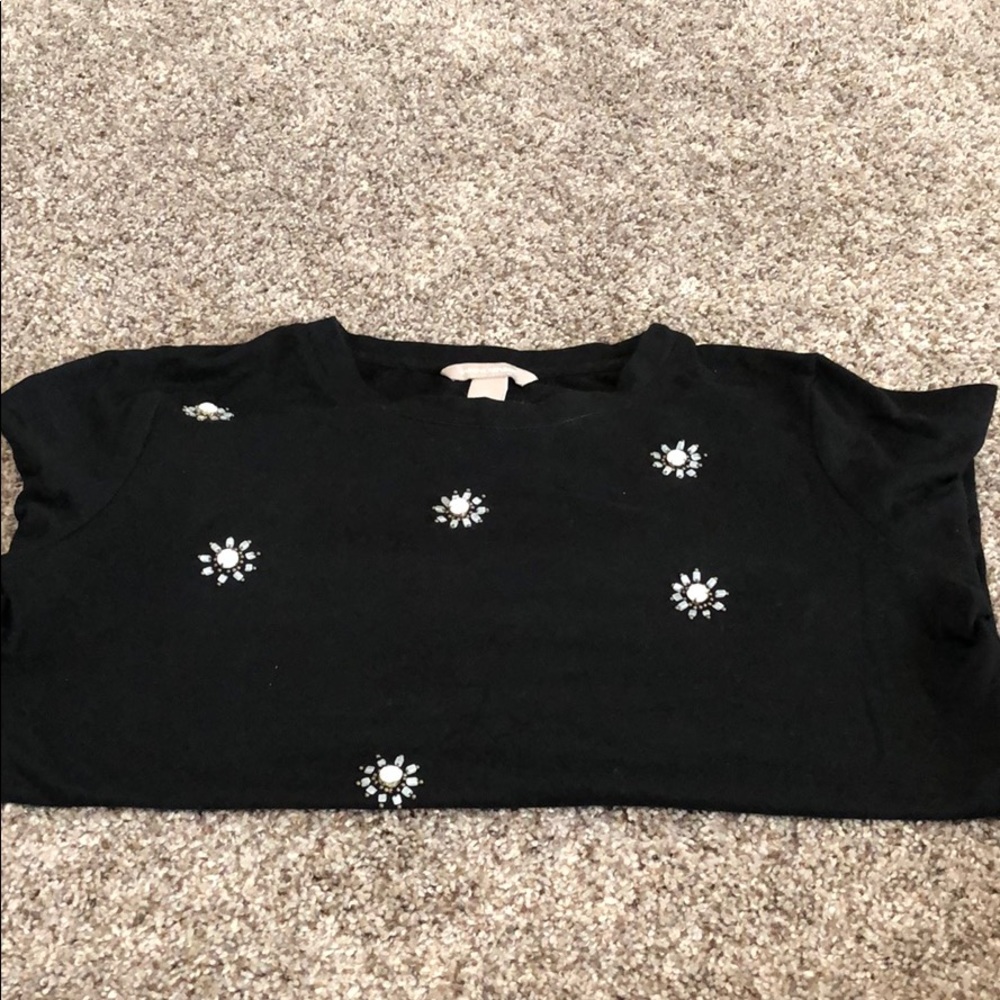 Black sweater with jewel detail